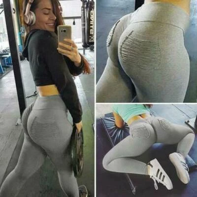 Mujeres Sexy Push Up Fitness Leggings Bolsillo Deporte Yoga Gimnasio Pantalones Entrenamiento Pantalones Foto 1 de 4