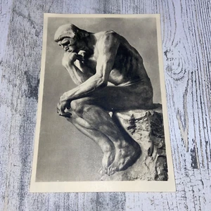 Postal vintage The Thinker Rodin alrededor de 1950 - Imagen 1 de 2