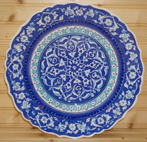 Arte de pared pintado a mano extremo?ws Gini Katahya Turquía PLACA, 12 7/8" (#2) (S13) - Imagen 1 de 11