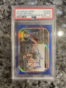 2024 Select WNBA #CSA-KM Kelsey Mitchell Courtside Signatures PSA 10 Blue /49 - Picture 1 of 2