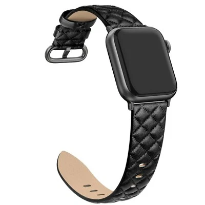 Correa de cuero estilo moderno para Apple Watch Series 9, 8, 7, 6, 5, 4, 3, 2, 1, SE Foto 1 de 4