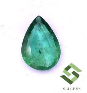 Certified Natural Emerald Pear Cut 7.50x5.50 mm 0.67 CTS Untreated Loose Gems - Picture 1 of 5