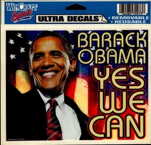 BARACK OBAMA 'YES WE CAN' 2008 ULTRA DECAL - Picture 1 of 1