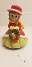 Vintage 1979 Berman & Anderson Christmas little girl with wreath  Music Box