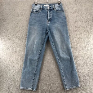 PacSun Jeans Womens 24 Blue High Rise Straight Distressed Light Wash Button Fly - Picture 1 of 12
