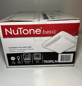 Nutone Basic Badezimmer Deckenlüftung Abluftventilator mit Licht 763RLN Made in USA - Bild 1 von 14