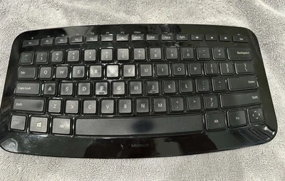 Microsoft Arc Keyboard Wireless Black Model 1392 NO DONGLE - Image 1 of 4