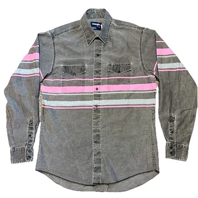 Wrangler Brushpopper Western Vintage Shirt 16.5-36 - Image 1 of 4