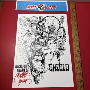 Nick Fury Agent Of Shield Steranko Autographed  Signed 14 X 10” Art Print - Picture 1 of 5