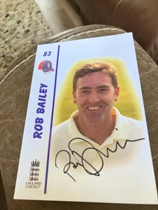 Rob Bailey Northamptonshire And England Cricketer Signed Postcard - Picture 1 of 1