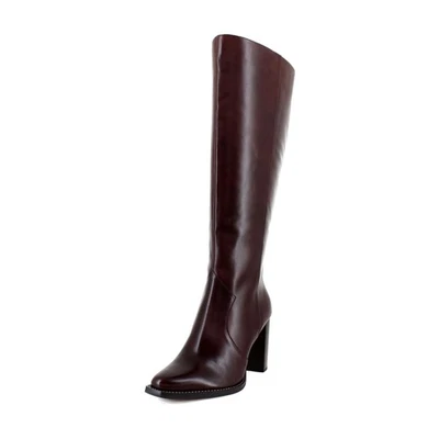 Botas para mujer Vince Camuto Lecheya 4 pantorrilla extra ancha rica caoba talla 10 X Foto 1 de 4