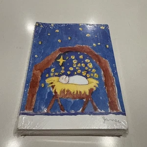 NEU Weihnachtskarten Krippe Nacht Kind Kunst von James Alter 9 MD Anderson Packung mit 15 - Bild 1 von 5