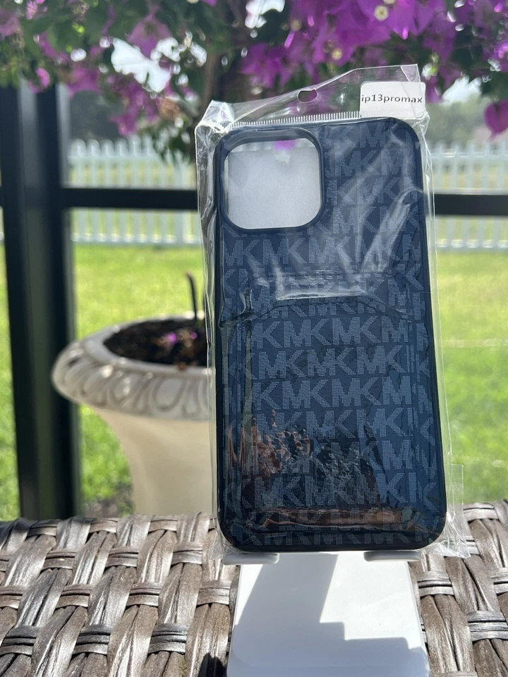 Роскошный розетка дизайнерский черный унисекс бумажник подпись чехол iPhone 13 Pro Max! - Изображение 1 из 1