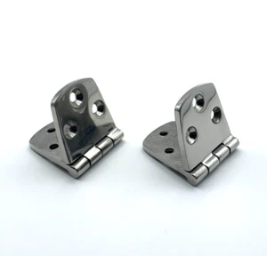 (2) OEM TACO Polished 316SS Heavy Duty Boat Hatch Hinge 3" x 1-1/2", Barrel Up - Picture 1 of 6