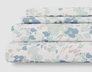 Ienjoy Chic Premium Ultra Soft Pattern 4-Pc. Sheet Set, Queen Blue Light Violets - Picture 1 of 1