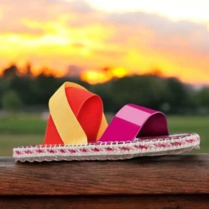 New Nina Daybreak Minx Pink, Yellow and Orange Colorful Sandals 8.5 - Picture 1 of 10
