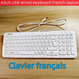 French layout White USB wired Keyboard for ASUS KU-0902 - Picture 1 of 8