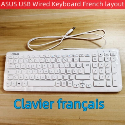 French layout White USB wired Keyboard for ASUS KU-0902 - Image 1 of 4