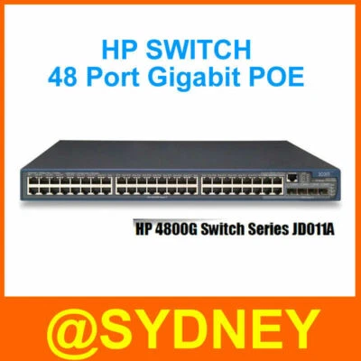 HP (3COM) E4800-48G-PoE JD011A 48-Port PoE Gigabit Switch w/ 3C17767 2 x 10G Mod - Image 1 of 2