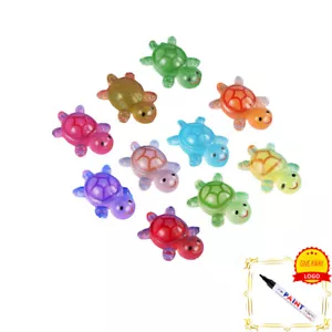 10 Pcs Turtles Tiny Turtle Toys Resin Animals Cute Turtle Resin Charms Figures - Picture 1 of 6