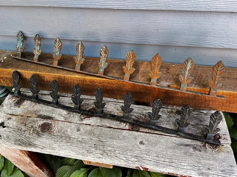 Antique Cast Iron Fence/Gate Finials 18 Total/2 Rows of 9 Architectural Salvage Cover