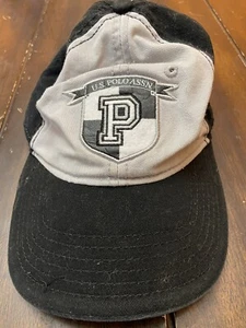 Polo vintage negro de Estados Unidos Assn. Gorra de béisbol ajustable Hat Ralph Lauren para hombre y mujer - Imagen 1 de 3