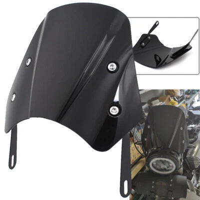 Motorcycle Windshield Universal Windscreen for Sports Visor 5-7" Round Headlight - Image 1 of 4