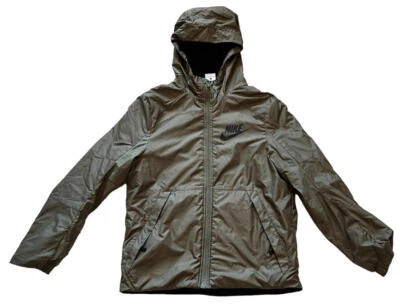 Nike Green Fleece Lined Hooded Jacket Youth Size L OK Pre-Owned Condition - Image 1 of 4
