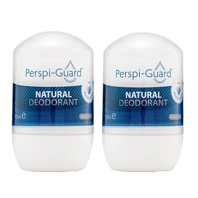 Perspi-Guard® Natural Deodorant Roll-On with Aloe Vera 50ml TWIN PACK