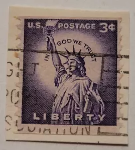 Franqueo de EE. UU. ~ Estatua de la Libertad ~ Cancelado/Publicado ~ 3¢ Sello Púrpura - C01 - Imagen 1 de 6