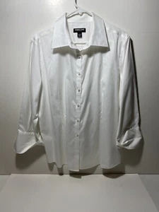 Kirklands Signature Traditional Fit  Button-Down Dress Shirt White XL 16/18 - Picture 1 of 9