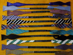 11 pc ~ MENS BOW TIES #8 ~ SELF-TIE ~ SADDLEBRED CROFT BARROW JOS A BANK + MORE - Picture 1 of 7