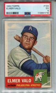 1953 Topps #122 Elmer Valo PSA 5 EX Philadelphia A's - Picture 1 of 2