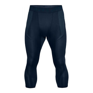 Under Armour Mens Threadborne Seamless Tight Cropped Leggings Navy 1306391 408