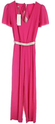 Rinascimento Sammy Overall Damen XS Kurzärmlig mit Gürtel Offener Rücken Pink - Bild 1 von 4