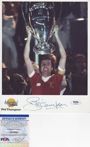 TARJETA FOTO OFICIAL FIRMADA POR PHIL THOMPSON Liverpool e Inglaterra PSA - Imagen 1 de 1