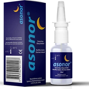 Asonor Schnarch Nasenspray - Schnarchstopper Tropfen für besseren Schlaf, natürlich - Bild 1 von 12
