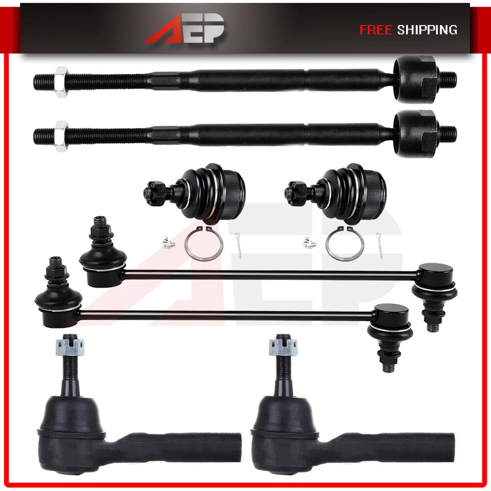 8 piezas aptas para Chrysler 200 2011 2012 2013 2014 rótula de extremo de varilla de amarre delantera Foto 1 de 1