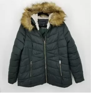Jessica Simpson Wintermantel groß waldgrün. - Bild 1 von 3
