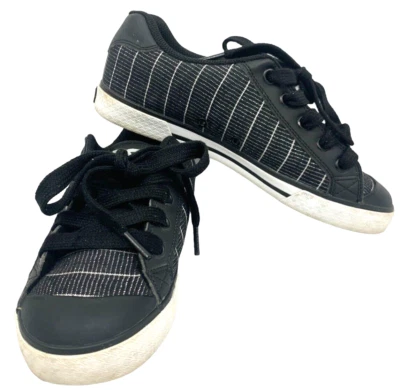 DC Skate Board Womens Shoes Black Gray White Striped Size 6 Chelsea Model 300876 - Image 1 of 4