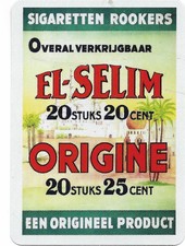 CC-252 SINGLE swap  card MINT SMOKING TOBACCIANA  EL SELIM SIGARETTEN AD 