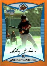 2008 Bowman Chrome Prospects Orange Refractors #BCP15 Anthony Martinez /25