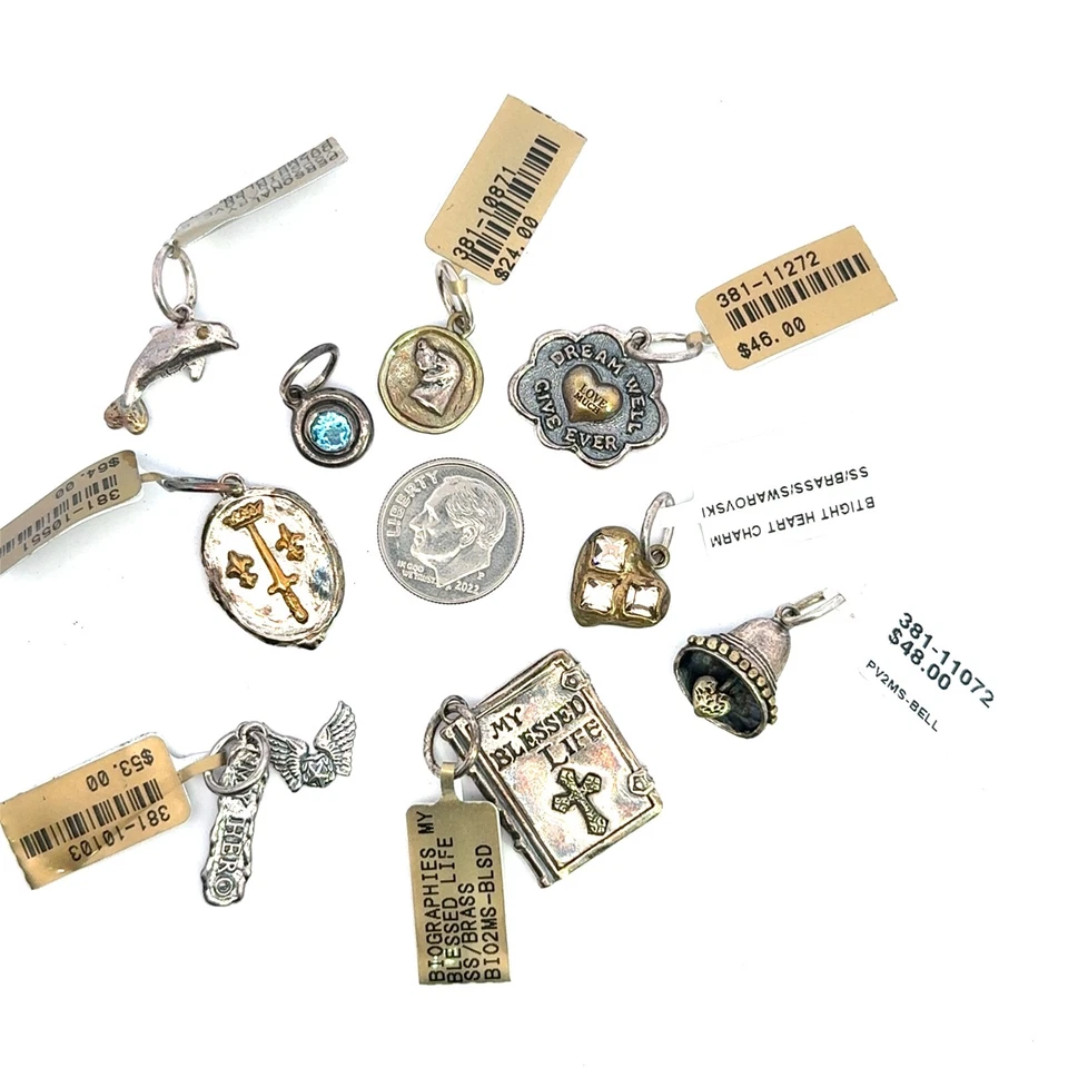 Waxing Poetic lot of 9 new silver pendants -- lot 3 - Image 1 of 1