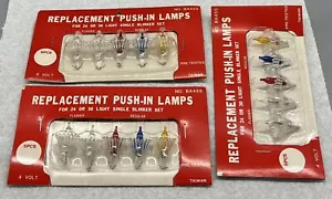 Vintage Lot of Colored Fancy Flower Petal Reflector Christmas Lights Bulbs 4V - Picture 1 of 4