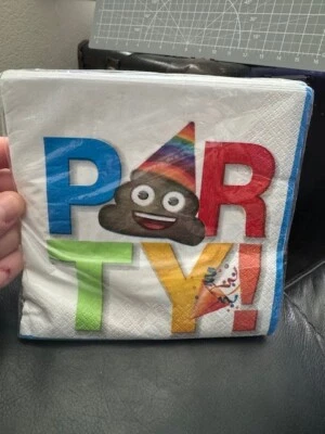 Unique Emoji Party 16ct. Lunch Napkins Party Supply Tableware New!!! - Image 1 of 2