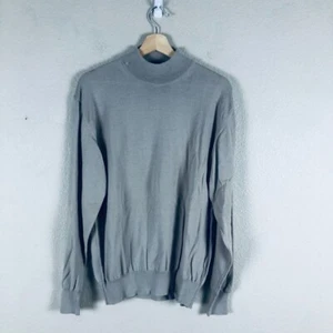 Marconi Sweater Men X Large Light Gray Wool Blend High Neck Classic 90s Staple - Picture 1 of 12