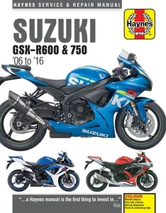 Suzuki GSX-R600 & 750 (06 - 16) Haynes Repair Manual (Paperback) - Picture 1 of 6