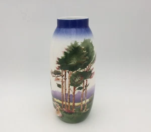 Keramik Vase Art déco - Spritzdekor Bäume - Bild 1 von 5