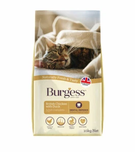 Burgess FC00004J 10kg Adult Cat Chicken & Duck Dry Food