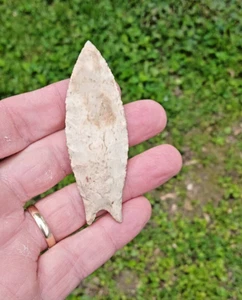 Paleo nativi americani indiani 3 5/16" punta a coda di pesce punta freccia Howard Co Missouri - Foto 1 di 21